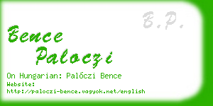 bence paloczi business card